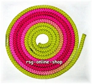 RSG WETTKAMPF SEIL Gymnastikseil FIG fuchsia rosa grün PASTORELLI Neu - Bild 1 von 1