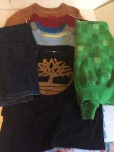 Lot Of 7 Boys Clothes Minecraft Jacket Shirts & Jeans All Size 8 - Picture 1 of 9