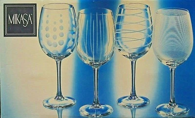 (4) Copas de vino blanco Mikasa Cheers 16 oz - Incluye caja original Foto 1 de 3