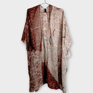 Lane Bryant Womens Kimono Wrap One Size Floral Duster Topper Layering Coverup - Picture 1 of 10