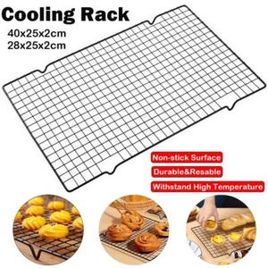 Steel Cooling Rack Black Cake Cooler New Baking Tray - Bild 1 von 14