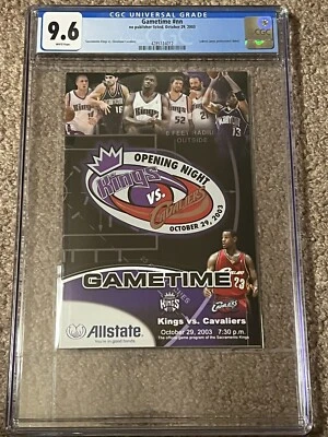 Lebron James debut en la NBA - 29 de octubre de 2003 programa CGC 9,6 Foto 1 de 2