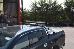 Überrollbügel + gebogene Tonneauabdeckung + Leuchtfeuer + Stange passend für Fiat Fullback 2016 - 2019 - Bild 1 von 12