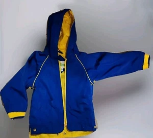 SESAME STREET COOKIE MONSTER blue Poly /Full Zip windbreaker Toddler jacket 4T - Picture 1 of 10