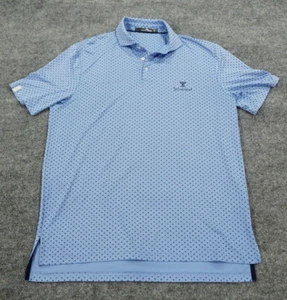 Polo Ralph Lauren RLX adulto media M blu geometrica golf traspirante uomo - Foto 1 di 13