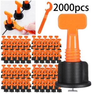 2000X Tile Leveling System Kit Reusable Tile Spacer Wall Floor Clips Kit tool - Picture 1 of 11