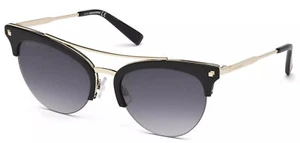 DSQUARED2 DQ0252-01B Women's Black Sunglasses Grey Lens - Picture 1 of 2