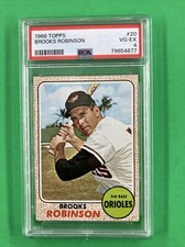 1968 TOPPS Baseball #20 Brooks Robinson Orioles HOF PSA 4 VG-EX Just Graded