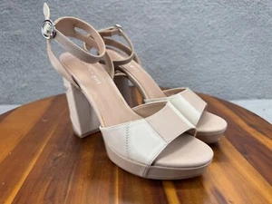 Madden Girl Women's Platform Skyy Block High Heel Dress Shoes Beige Size 10 - Picture 1 of 11