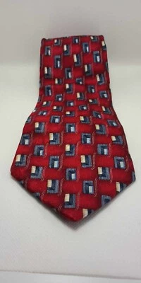 Corbata clásica de seda para hombre Albert Nipon de largo y ancho Foto 1 de 3