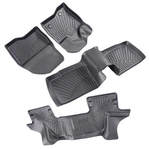 All Weather Floor Mats 2 Row for Ford Explorer TPE Rubber Liners 2017-2019 - Picture 1 of 11