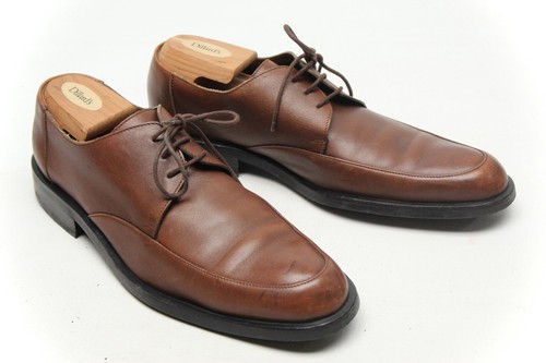 Scarpe eleganti uomo Gucci derby 8 D pelle marrone punta grembiule Made in Italy