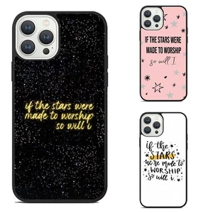 For iPhone SE4 16E 12 13 14 15 16 Pro Max Rubber Cover Bible verse If stars were - Picture 1 of 25