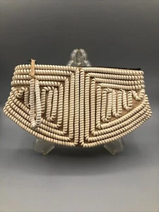 Borsa pochette Cresent cavo telefonico nudo avorio metà secolo anni 40 - Foto 1 di 12