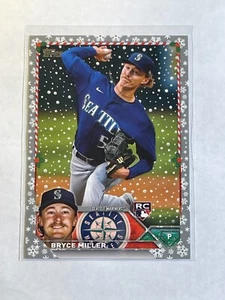 2023 Topps Holiday Rookie Card - #H65 Bryce Miller (RC) Seattle Mariners - Picture 1 of 2