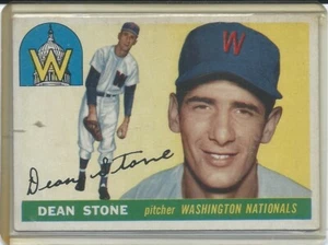 Dean Stone Topps #60 1955 de colección excelentes senadores de Washington - Imagen 1 de 1