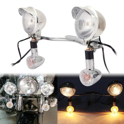 Passing Fog Spot Light Bar For Honda Shadow Ace Spirit Magna VT750 VT1100 VF750 - Image 1 of 4