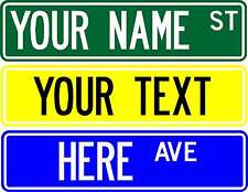 STREET SIGN, 6"X24" CUSTOMIZE WITH ANY NAME OR TEXT  2-sided sign
