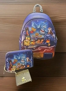 Lounge Fly Disney Aladdin NWT 30th Anniversary Mini Backpack And Wallet - Picture 1 of 10