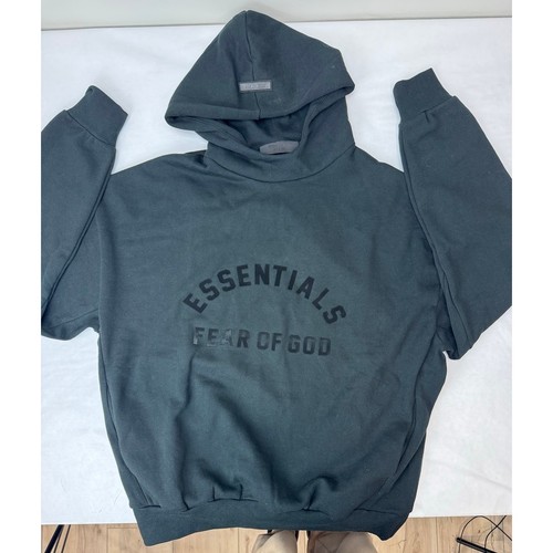 Felpa con cappuccio Essentials Fear of God nera piccola 192SP232050F nuova senza etichette