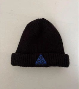 Nike Acg Logo Black Knit Hat Women Hat Original Collection Accessory - Picture 1 of 5