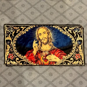 Vintage Jesus Tapestry Wall Hanger Prayer Mat - Picture 1 of 8