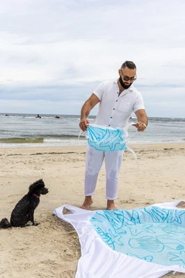 Beach Puddle, Sand Pool, Kid's beach Pool, picnic mat, messy play mat - image 1 of 4