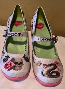 Hot Chocolate Design Mid Heels Mary Jane Riot Granny Size 8 US EU 39 NWOB - Picture 1 of 10