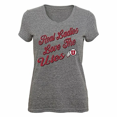NCAA by Outerstuff NCAA Utah Utes Juniors "Real ladies" Short Sleeve Tee, Dar Cover