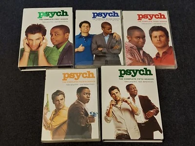 Psych TV Series Complete Season 1-5 DVD Lot 1 2 3 4 and 5 - Image 1 of 4