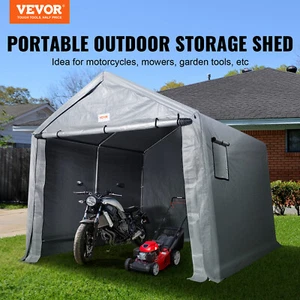 Portable Storage Shelter Garage Storage Shed 10 x 10 x 8.5ft & Zipper Door - Picture 1 of 12