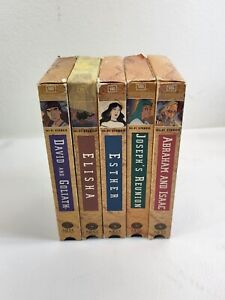 Lot of 5 The Animated Stories From The Bible VHS Christ Jesus Christian 