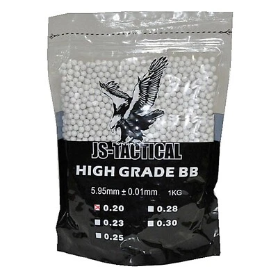 SACCA BUSTA PALLINI SOFTAIR BIANCHI 1KG 5000 PZ 6MM 0.20G JS TACTICAL JS-BB0.20