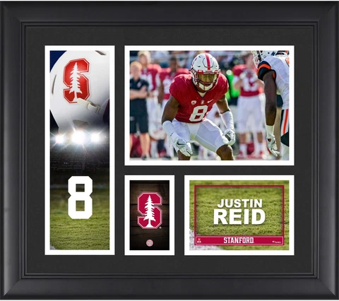 Justin Reid Stanford Cardinal Framed 15" x 17" Player Collage Cover
