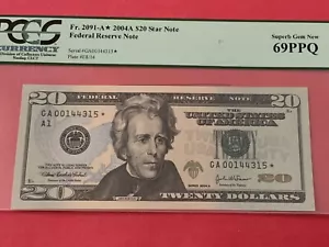 Fr.2091-A* 2004A $20 STAR FEDERAL RESERVE NOTE 69 PPQ!!!!!! - Picture 1 of 2