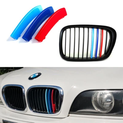 ///M-Colored Grille Insert Trims For BMW 1995-2003 E39 5 Series w/10-Beam Grill — 第 1/4 张图片