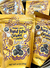 3 Packs Trader Joe's Peanut Butter Caramel Coated Popcorn 6oz *NEW* 06/2024