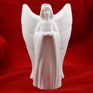 Vintage 1985 Avon Porcelain Angels Candleholder - White Bisque - 5" - Picture 1 of 8