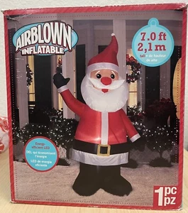 CHRISTMAS GEMMY SANTA CLAUS 7 FOOT AIRBLOWN INFLATABLE NEW - Picture 1 of 4