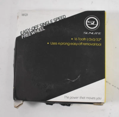 Sunlite 16T 1/2" x 3/32" 4 Prong Easy Off Removal Tool Single Speed Freewheel - Image 1 of 4