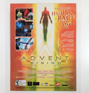 2005 Advent Rising Laminated Ad – “Sometimes the Human Race Must Start Over” Pos - Picture 1 of 6