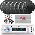 Pyle PLMR18 Receiver, 6 x 6.5'' 120W Black Speakers, Amplifier w/ Kit, Antenna