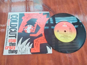 1989 Coldcut " Stop This Crazy Thing " Promo Pic Cover 7" Single 45 Junior R - Picture 1 of 3