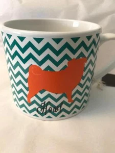 PUG Chevron Howl 20 oz Diseño Taza Latte Café Sopa Pug Taza Regalo NUEVO - Imagen 1 de 3