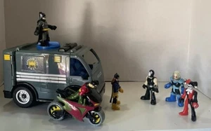 Gotham City Batman Imaginext S.W.A.T. Police Van Robin Bike & Lot Of 6 Figures - Picture 1 of 15