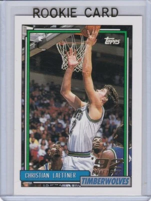 克里斯蒂安·莱特纳新秀卡 1992 年 Topps 选秀 RC DUKE 篮球决赛 4 — 第 1/2 张图片