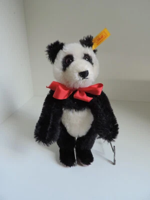 Steiff, Bär,Teddy PANDA,schwarz-weiss,mit K,F,Historische Steiff Miniaturen - Bild 1 von 4