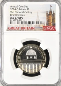 2024 £2 Two Pound National Gallery NGC MS67 DPL Great Britain Uncirculated - Picture 1 of 2