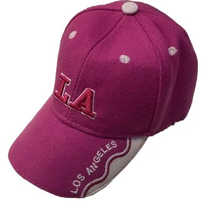 Los Angeles LA Toddler & Kids Girls Adjustable Pink Hat Cap - Picture 1 of 2