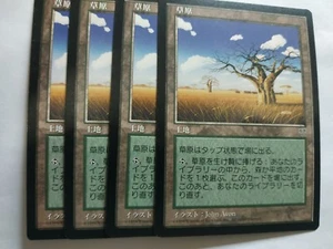 MTG 4X JAPANESE MIRAGE GRASSLANDS MINT MAGIC THE GATHERING CARD UNCOMMON LAND - Picture 1 of 6